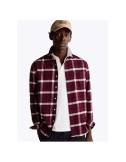 Chemise à carreaux brushed shadow rouge - Tommy Hilfiger
