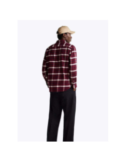 Chemise à carreaux brushed shadow rouge - Tommy Hilfiger