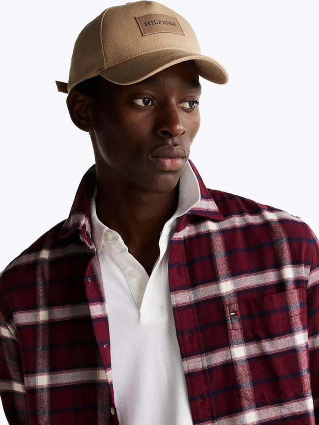 Chemise à carreaux brushed shadow rouge - Tommy Hilfiger