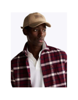 Chemise à carreaux brushed shadow rouge - Tommy Hilfiger