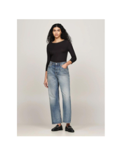 T-shirt manches longues slim tencel noir femme - Tommy Hilfiger
