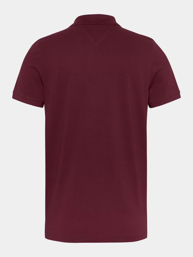 Polo manches courtes slim packet bordeaux homme - Tommy Jeans