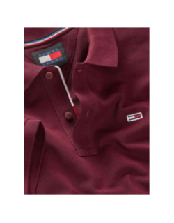 Polo manches courtes slim packet bordeaux homme - Tommy Jeans