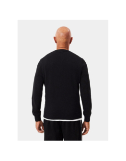 Pull fin à col en v noir homme - Lacoste