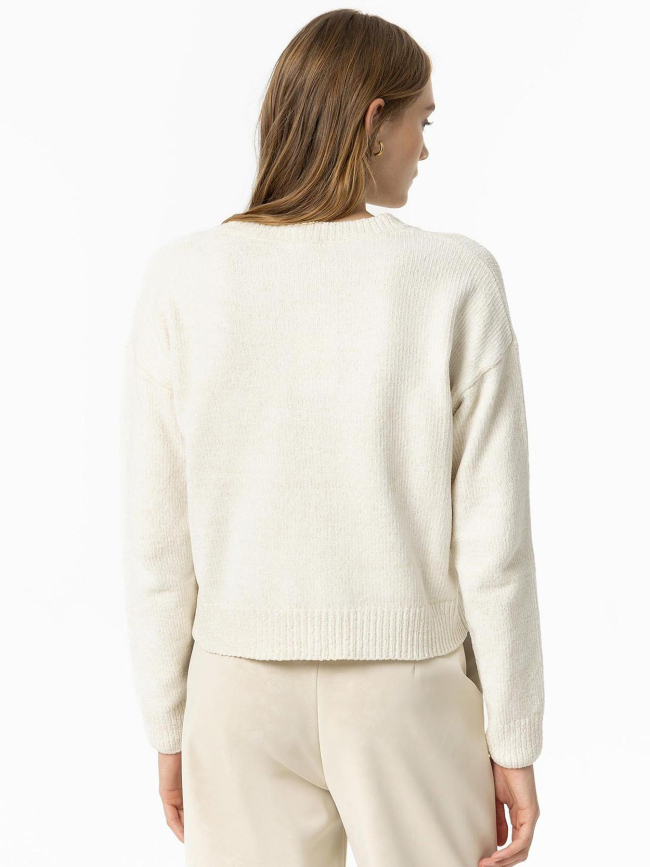 Pull pailleté demeter 2 blanc femme - Tiffosi
