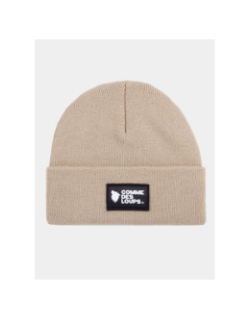 Bonnet court badge tissé beige - Comme Des Loups