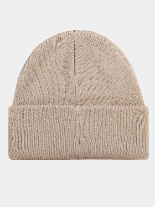 Bonnet court badge tissé beige - Comme Des Loups