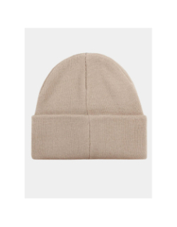 Bonnet court badge tissé beige - Comme Des Loups