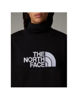 Sweat drew peak crew logo blanc noir femme - The North Face