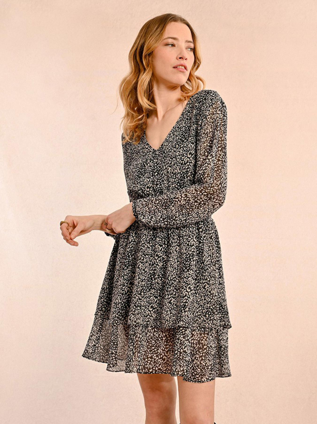 Robe à motif semi-transparente noir femme - Molly Bracken