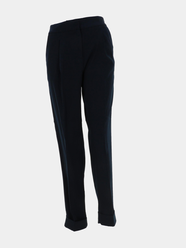 Pantalon cigarette fluide bleu marine femme - Molly Bracken