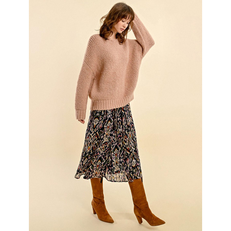 Pull en maille douce oversize rose femme - Molly Bracken