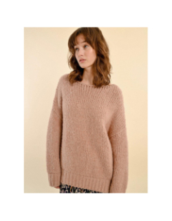 Pull en maille douce oversize rose femme - Molly Bracken