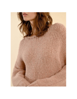 Pull en maille douce oversize rose femme - Molly Bracken