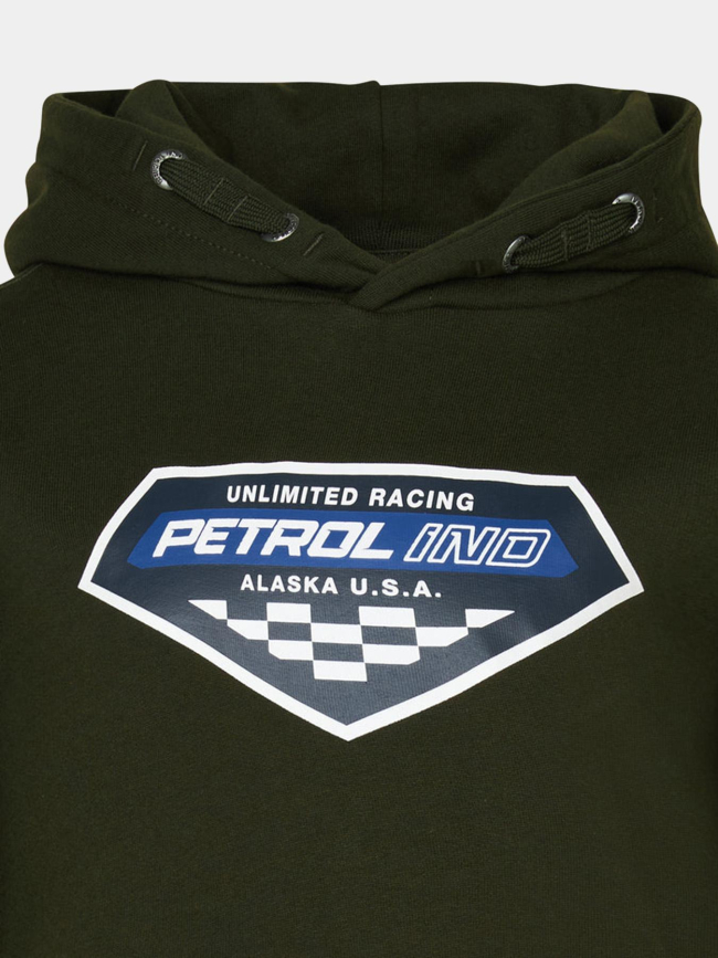 Sweat à capuche racing kaki homme - Petrol Industries