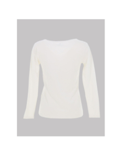 T-shirt à manches longues t-mania écru femme - Teddy Smith