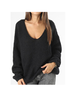 Pull col v molly noir femme - Teddy Smith