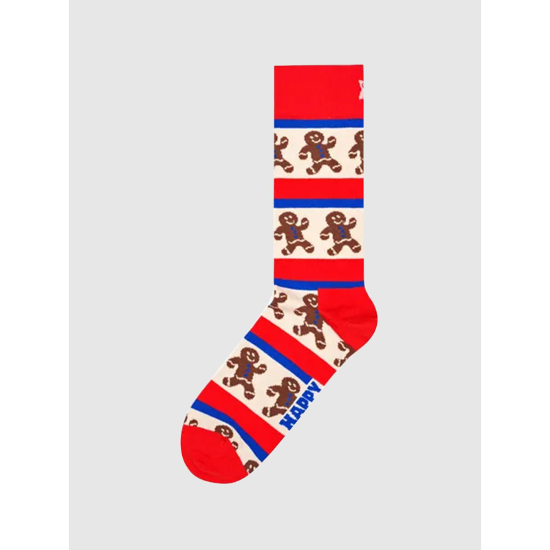 Chaussettes gingerbread stripe rouge - Happy Socks