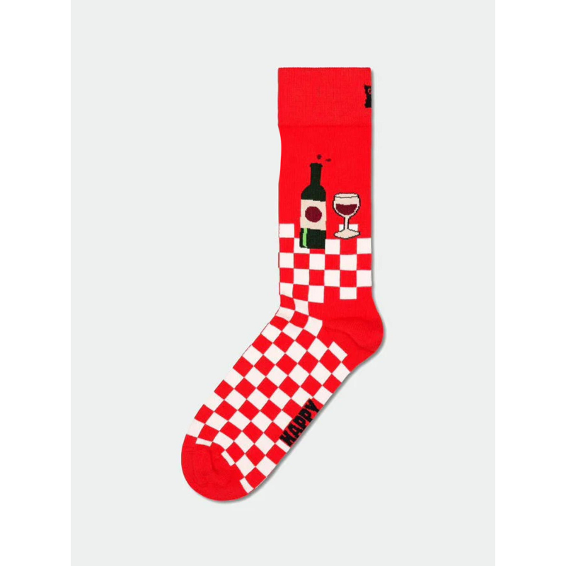 Chaussettes wine and dine rouge - Happy Socks