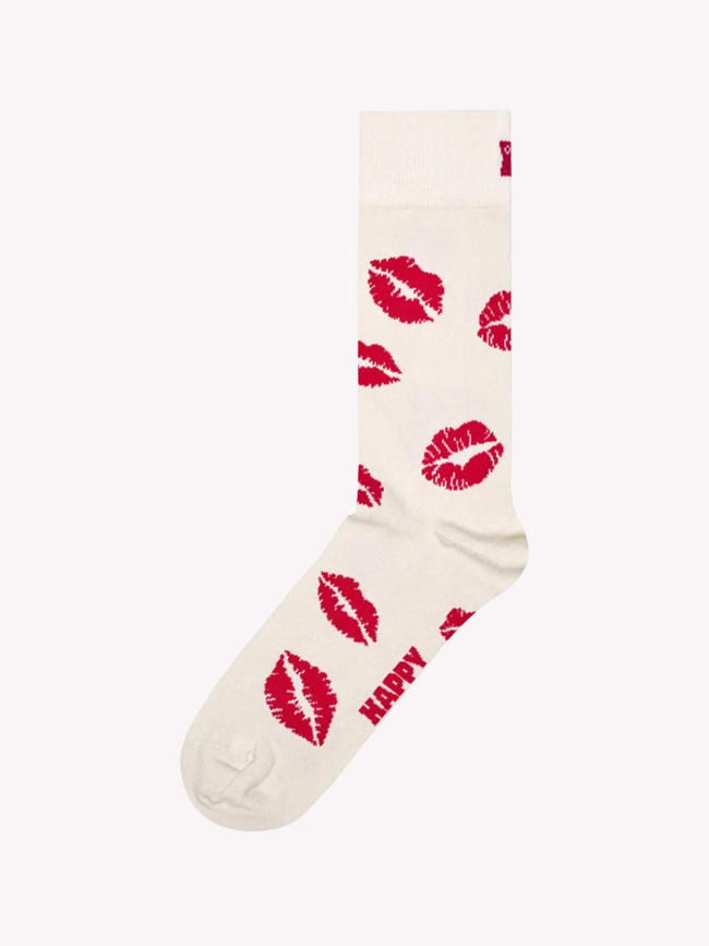 Chaussettes kisses blanc - Happy Socks