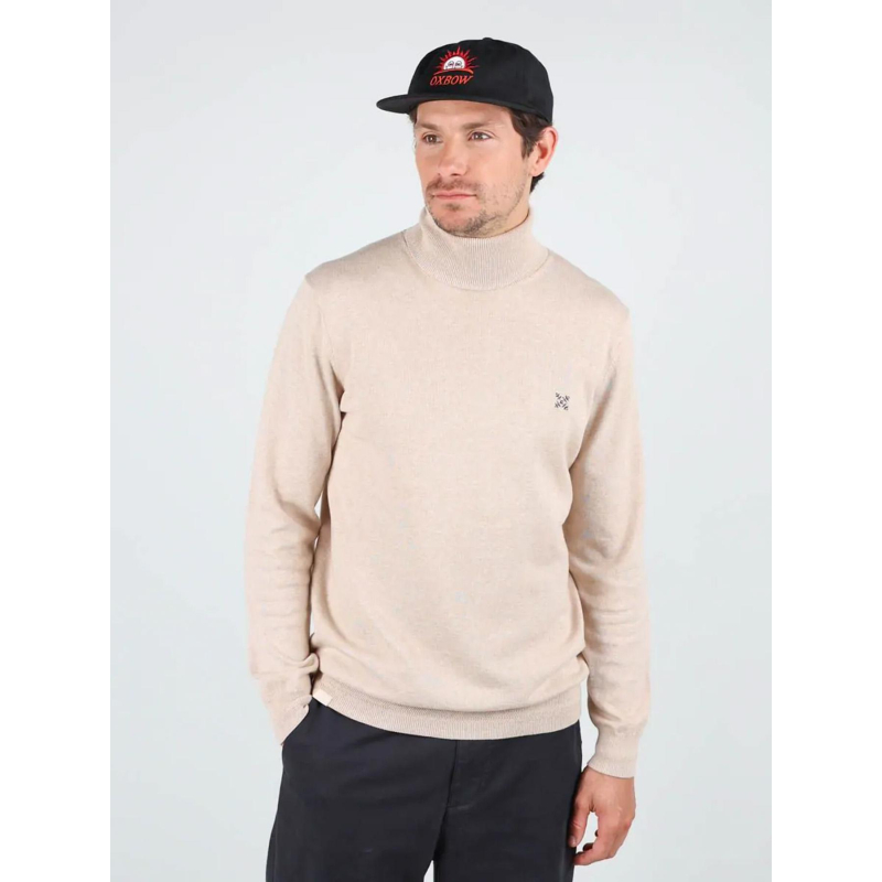 Pull à col roulé essentiel beige homme - Oxbow
