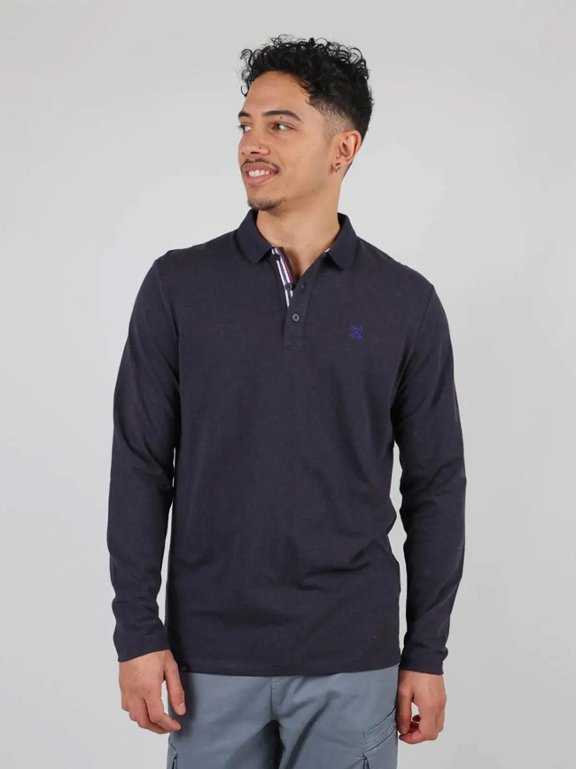 Polo à manches longues niros gris sombre homme - Oxbow