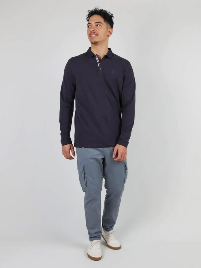Polo à manches longues niros gris sombre homme - Oxbow