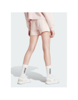 Short de sport essentials slim 3 stripes rose femme - Adidas