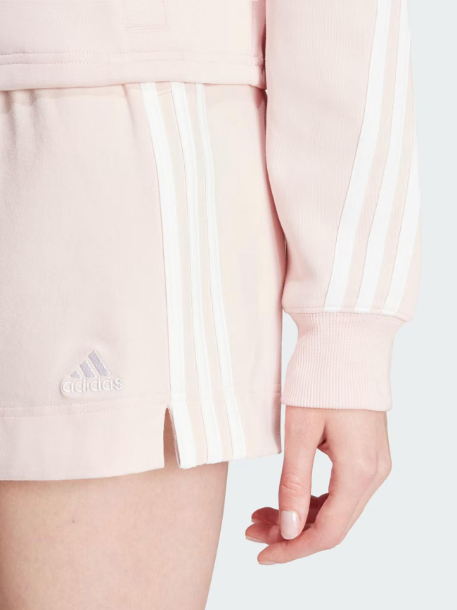 Short de sport essentials slim 3 stripes rose femme - Adidas