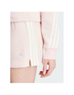 Short de sport essentials slim 3 stripes rose femme - Adidas