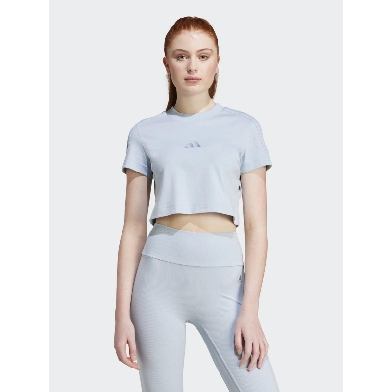 T-shirt crop à manches courtes all szn bleu femme - Adidas