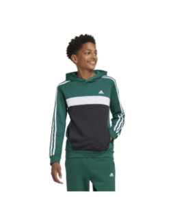 Sweat à capuche colorblock 3s vert noir enfant - Adidas