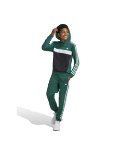 Sweat à capuche colorblock 3s vert noir enfant - Adidas
