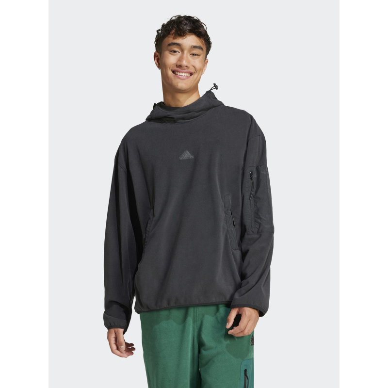 Sweat à capuche polaire city escape noir homme - Adidas