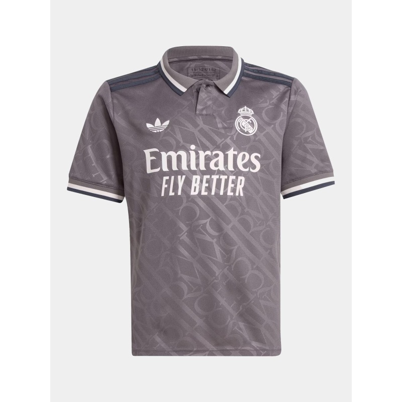 Maillot de football third real madrid 24/25 gris enfant - Adidas