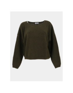 Pull à col bateau p-petille kaki femme - Teddy Smith