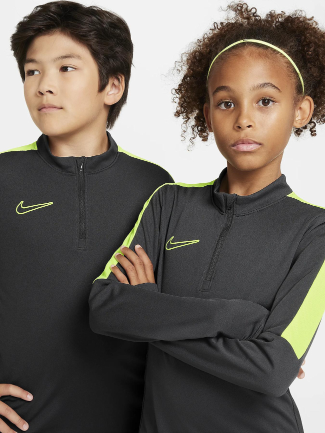 Haut d'entrainement de football academy gris fluo enfant - Nike