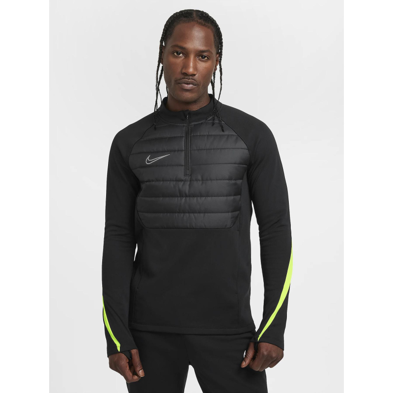 Sweat de football therma fit dril noir jaune homme - Nike