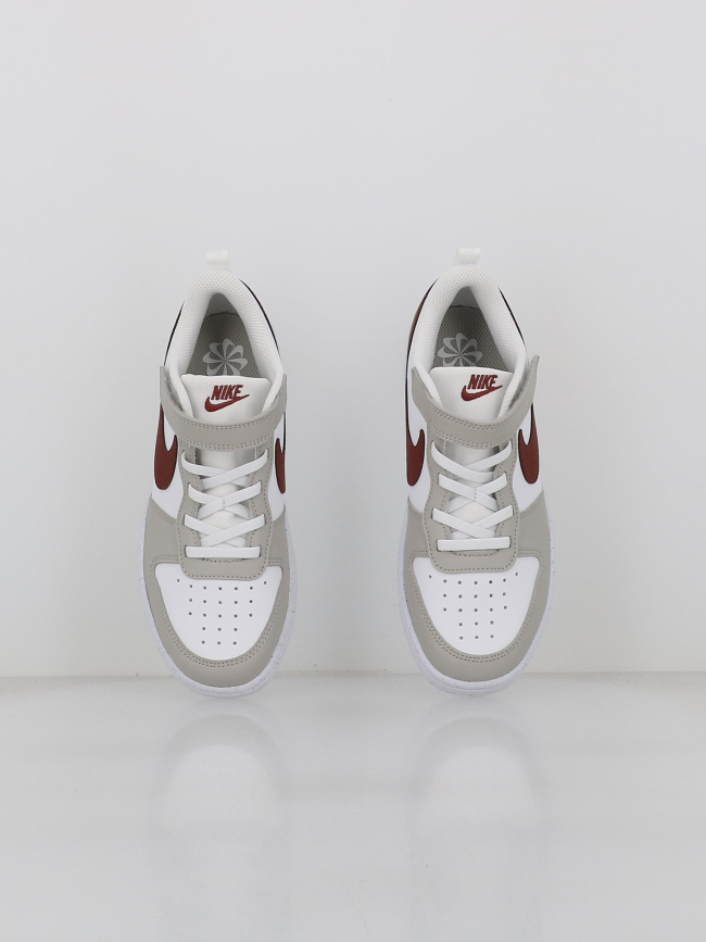 Baskets court borough recraft blanc gris marron enfant - Nike