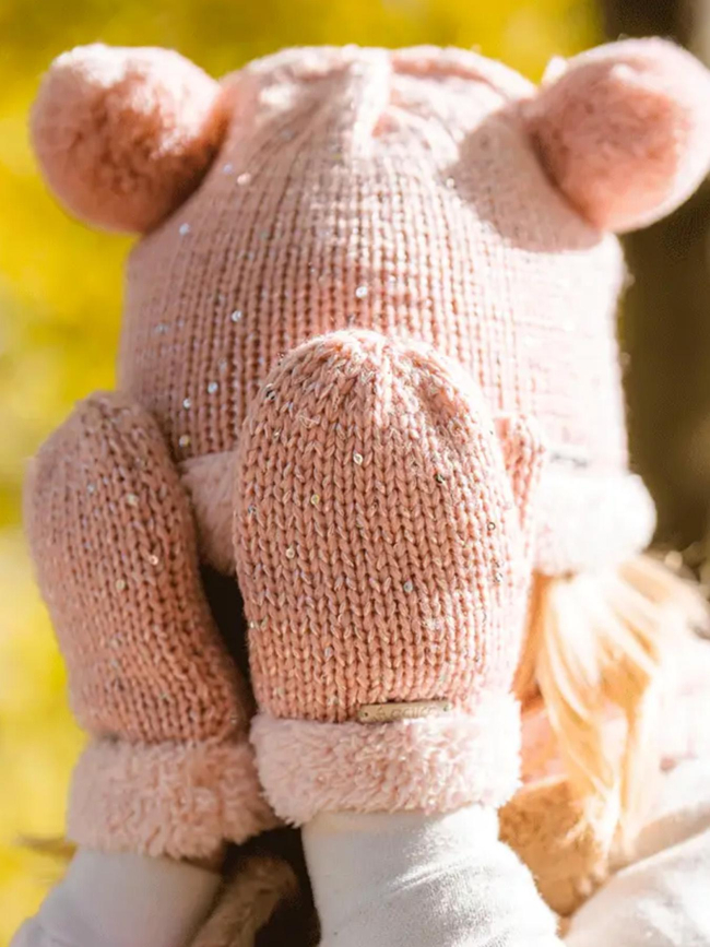 Moufles polaire manon rose enfant - Cairn