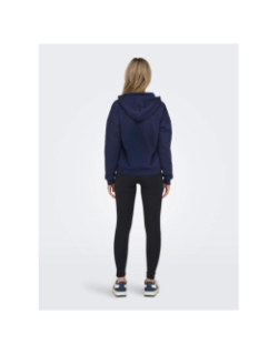 Sweat à capuche zippé onplux bleu marine femme - Only Play