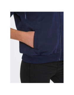 Sweat à capuche zippé onplux bleu marine femme - Only Play