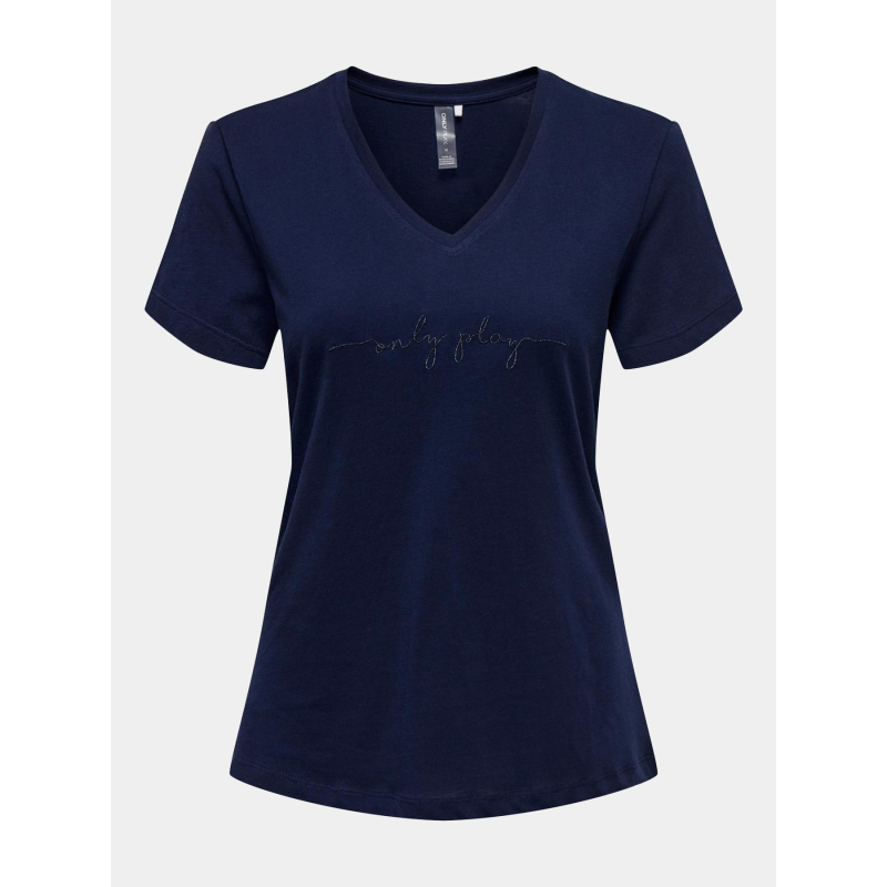 T-shirt de sport onplux life bleu marine femme - Only Play