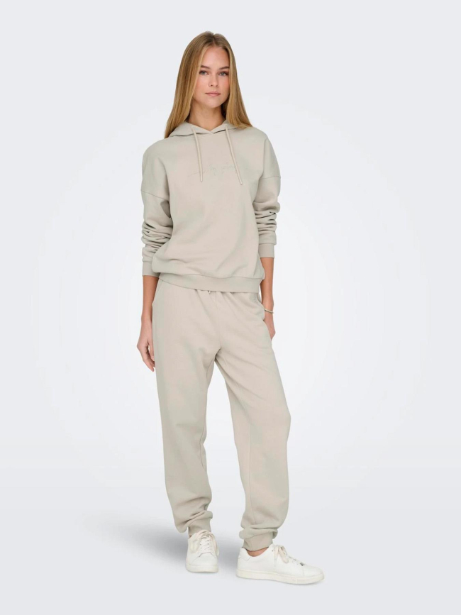 Pantalon jogging onplux beige femme - Only
