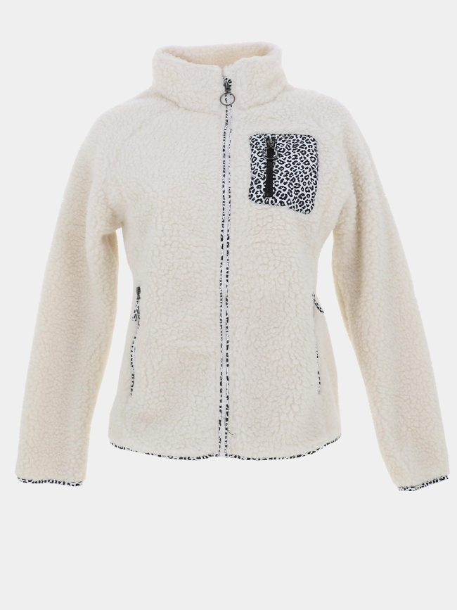 Veste polaire denise blanc femme - Angele Sportswear