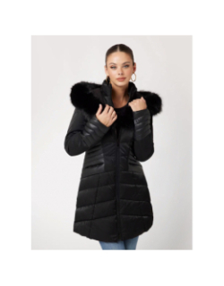 Doudoune cintrée bi-matière new oxana noir femme - Guess