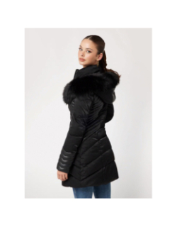 Doudoune cintrée bi-matière new oxana noir femme - Guess