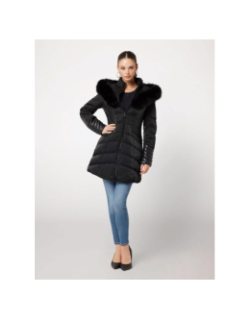 Doudoune cintrée bi-matière new oxana noir femme - Guess