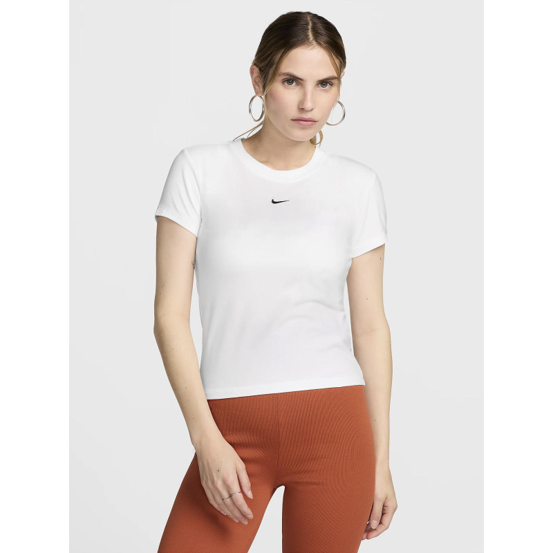 T-shirt de sport à manches courtes chill knit blanc femme - Nike