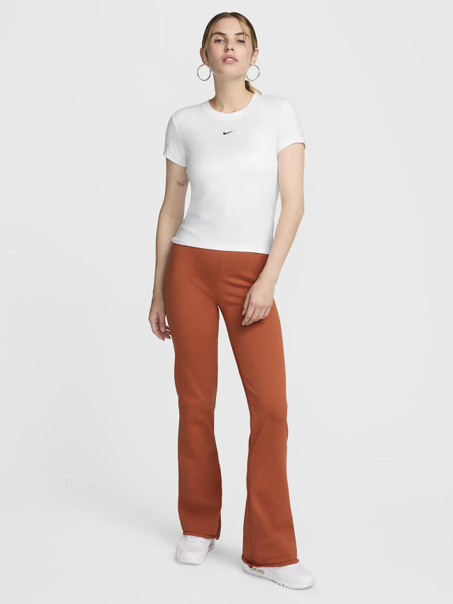 T-shirt de sport à manches courtes chill knit blanc femme - Nike